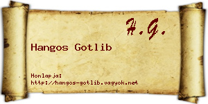 Hangos Gotlib névjegykártya
